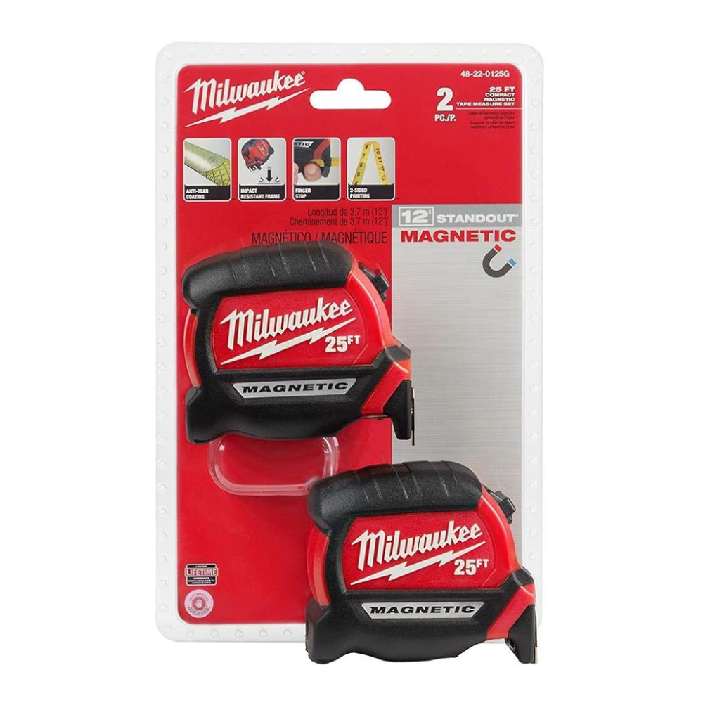 Untitled-design-2025-04-21T165206.002.png Milwaukee - 48-22-0125G - 25 ft. Magnetic Tape Measure - 2-Pack - Image 1